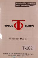T. Olsen-Tinius Olsen-Tinius Olsen Universal Testing Machine, Installation Controls & Operation Manual-Testing-01